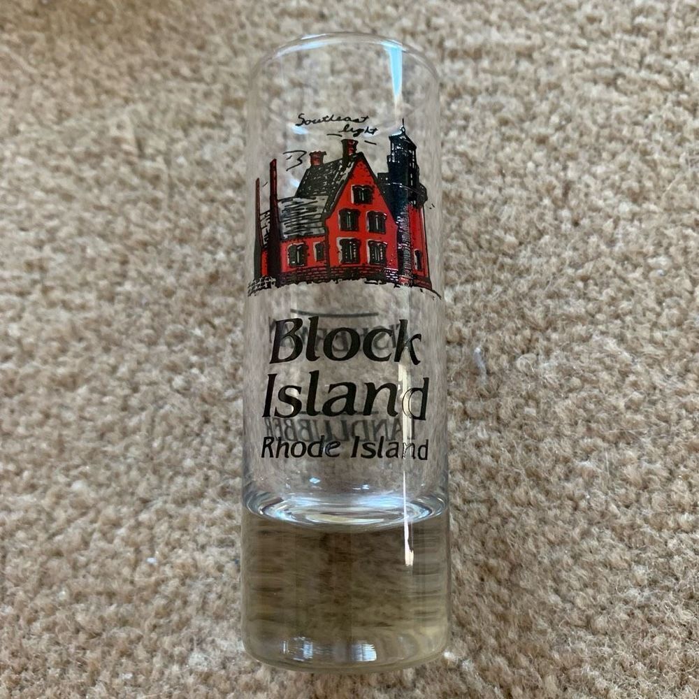 Block Island Rhode Island Tall Shot Glass